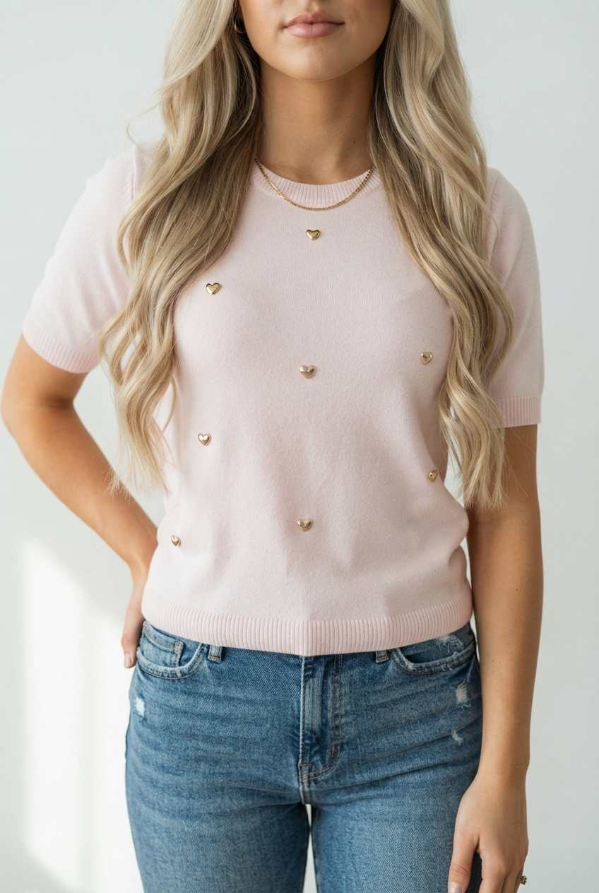 Top heart pink