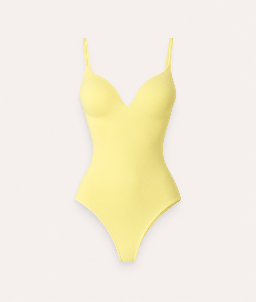 V shape body butter yellow